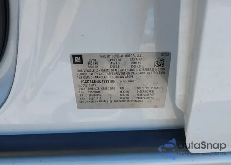 2018 Chevrolet Colorado Wt из США, поврежденный, VIN 1GCGSBEN9J1232195